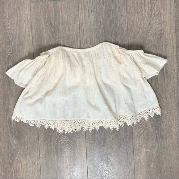 Revolve Tularosa Amelia Top Crop Off The Shoulder Blouse Boho chic Size Small - Picture 7 of 16
